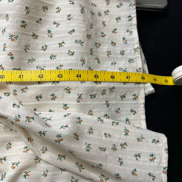 Storia Floral Cottagecore Dress Womens Large Cream Maxi Milkmaid Croquette - Picture 12 of 12